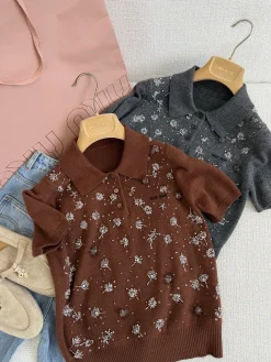 MIU MIU Sweaters & Knitwear Knit (Brown-Gray) D05202606010169159