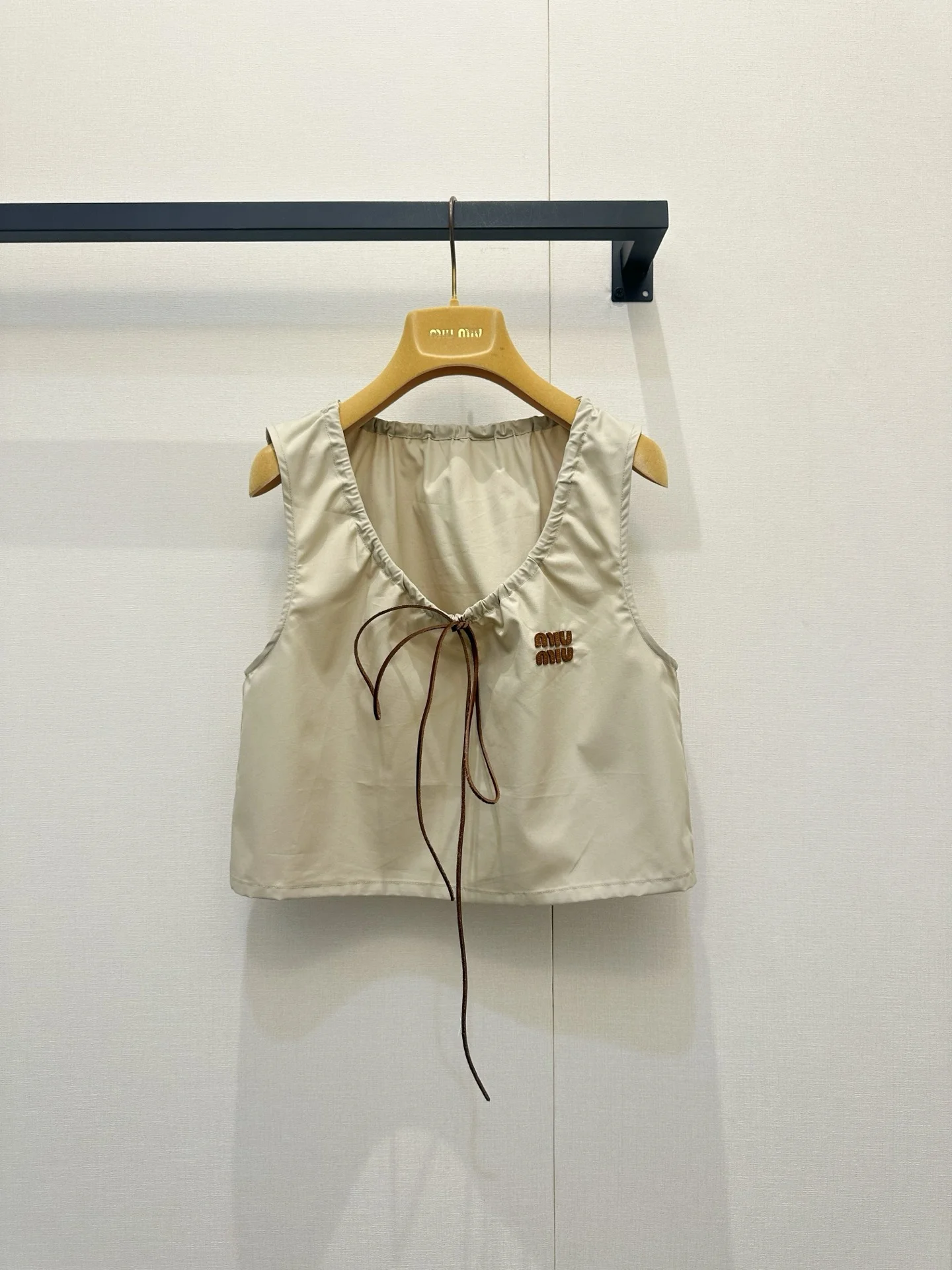 MIU MIU T-shirts & Vests Cotton-Polyester (Beige) S-M-L B45202606011669119 - Image 2