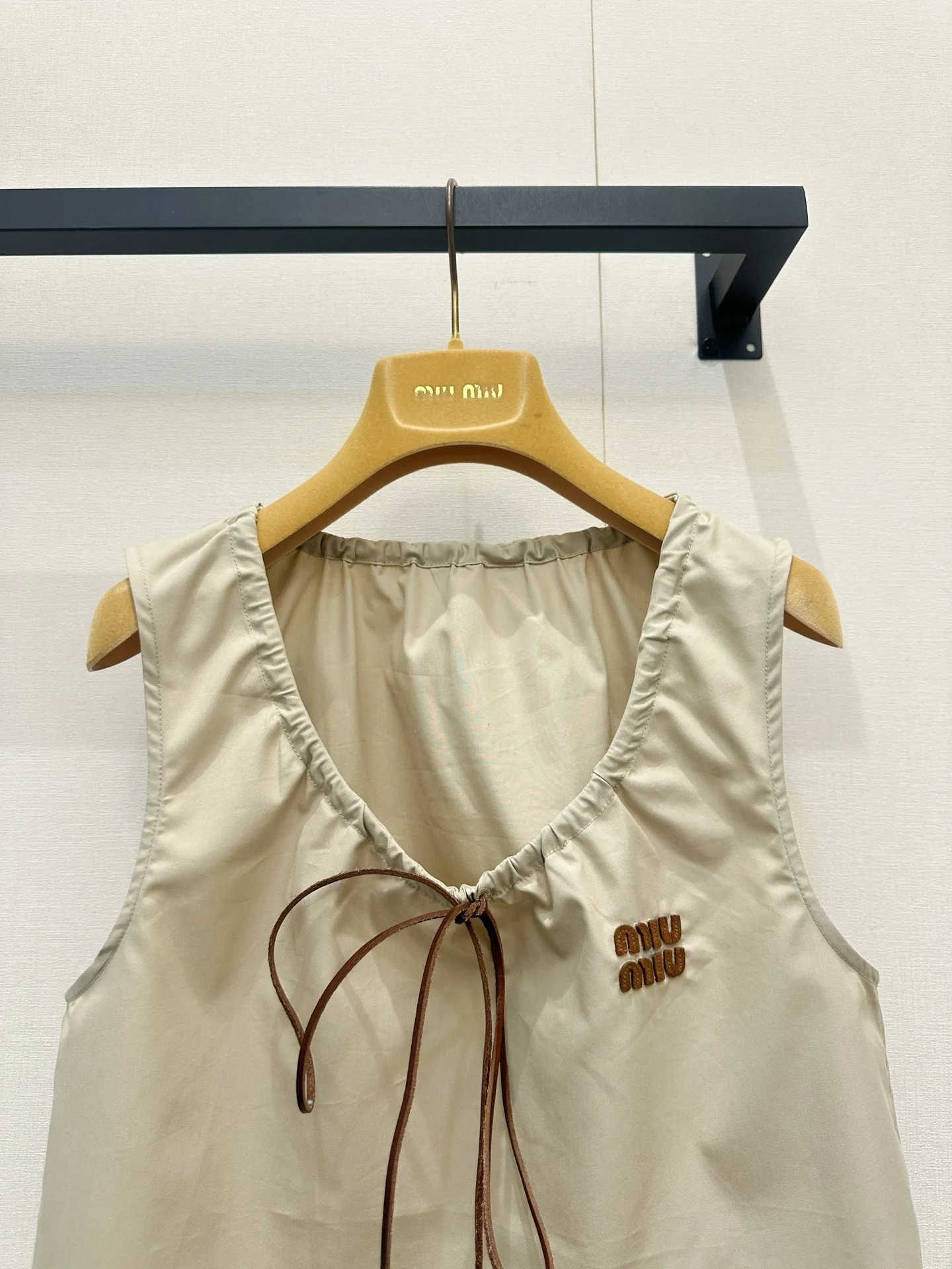 MIU MIU T-shirts & Vests Cotton-Polyester (Beige) S-M-L B45202606011669119 - Image 3