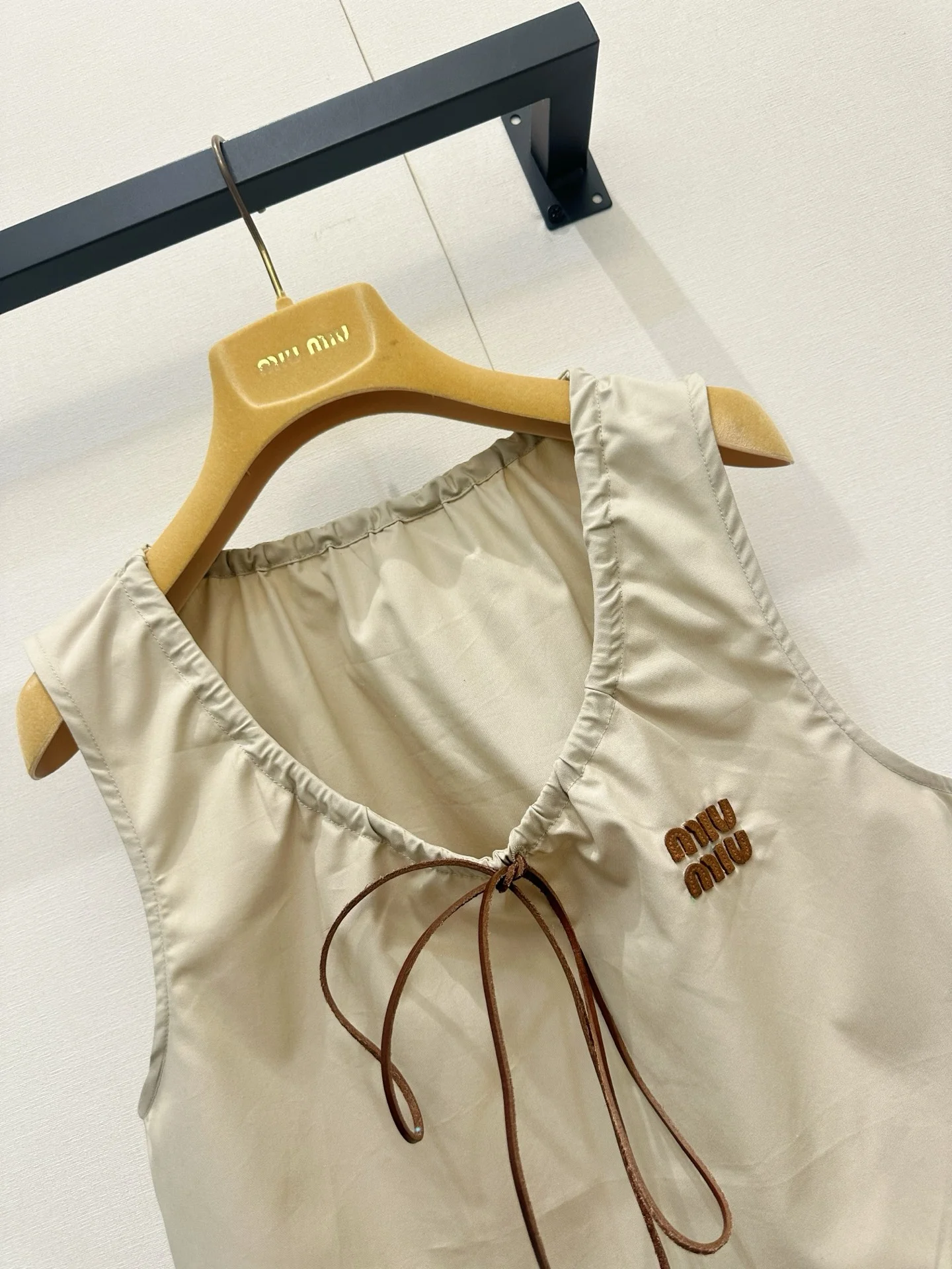 MIU MIU T-shirts & Vests Cotton-Polyester (Beige) S-M-L B45202606011669119 - Image 5
