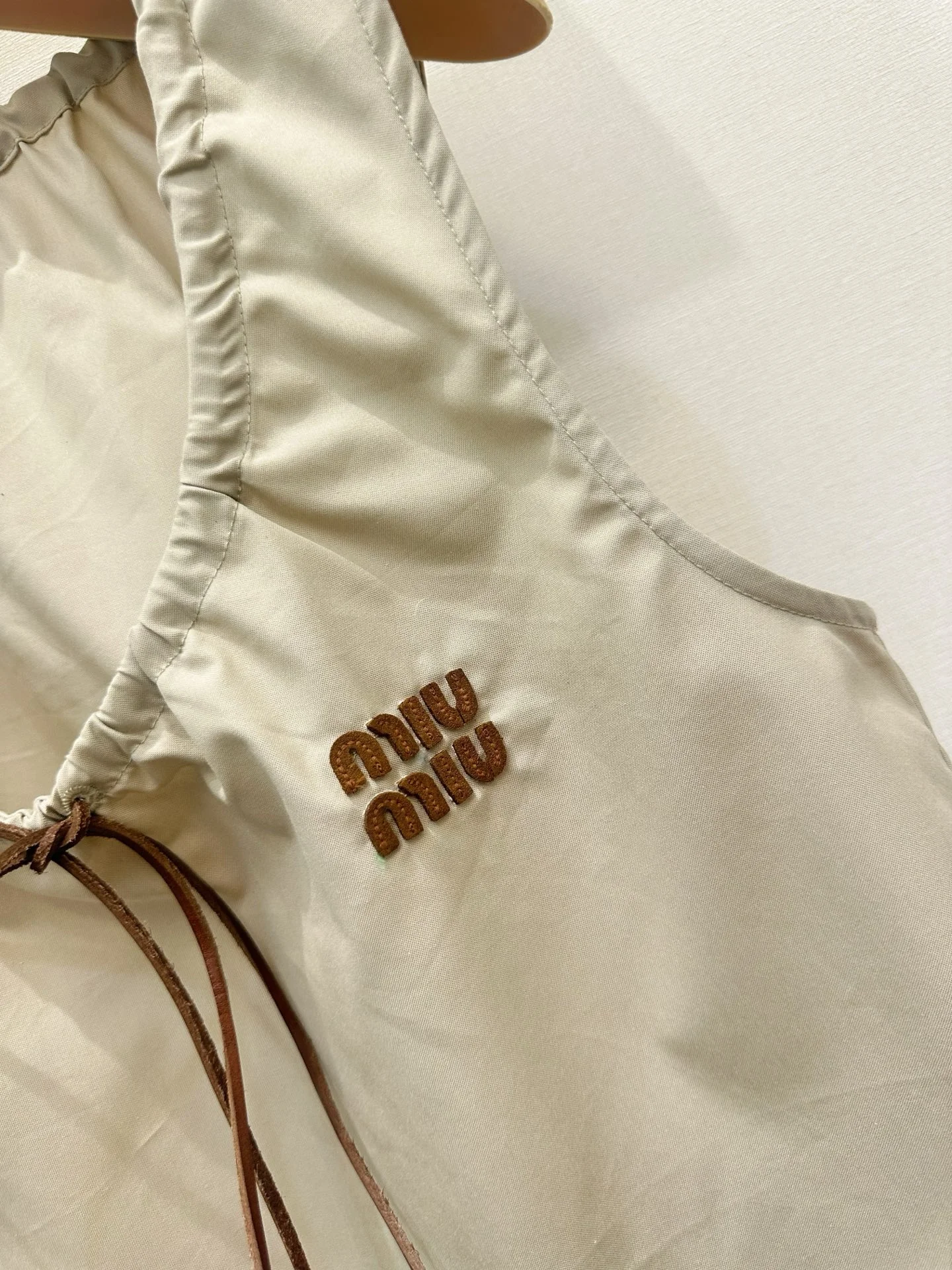 MIU MIU T-shirts & Vests Cotton-Polyester (Beige) S-M-L B45202606011669119 - Image 6