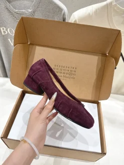 MM6 Flats & Loafers Suede (Burgundy) EU35-40 C30202606032569139