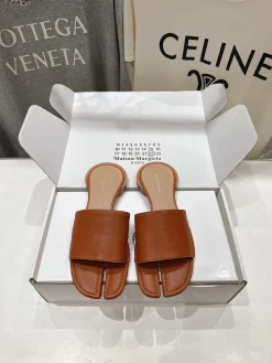 Alternative view of MM6 Slides & Slippers Leather (Brown) EU35-39 B40202606032577109