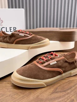 MONCLER Sneakers & Trainers Suede-Leather (Brown-Orange-Beige) C60202606033340149