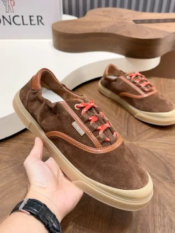 Alternative view of MONCLER Sneakers & Trainers Suede-Leather (Brown-Orange-Beige) C60202606033340149