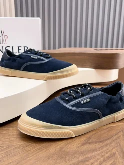 MONCLER Sneakers & Trainers Suede-Rubber (Navy-Beige) C60202606033342149