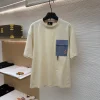 MONCLER T-shirts & Vests Cotton (Cream-Blue) S-XL A2520260613018879