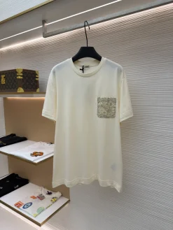 MONCLER T-shirts & Vests Cotton (Cream) S-XL A1520260613009079