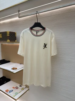 MONCLER T-shirts & Vests Cotton (White-Red-Black) XS-L A2520260613041279