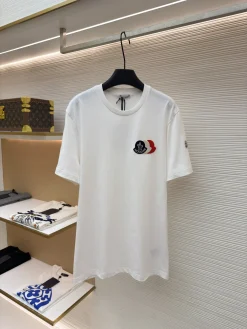 MONCLER T-shirts & Vests Cotton (White-Red-Blue-Black) S-XL A1520260613050879