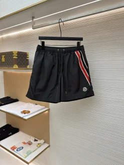 MONCLER Trousers & Shorts Nylon (Black-Red-White) A2520260613125079