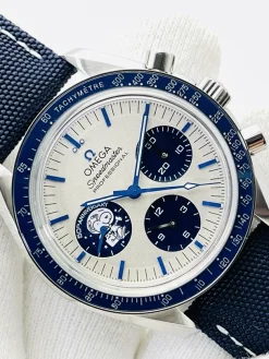 OMEGA Speedmaster Manual 1863 (White-Blue Dial) 42mm OM A650202606040348539