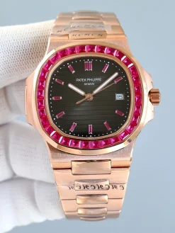 Alternative view of PATEK PHILIPPE Nautilus Automatic 57111A (Black-Grey Dial) 40mm A450202606040016479