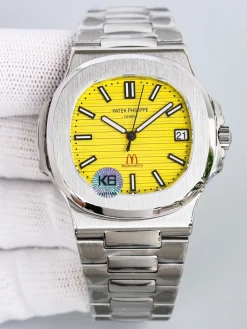 Alternative view of PATEK PHILIPPE Nautilus Automatic 57111a (Yellow-Green-Blue Dial) 40mm A400202606040013469