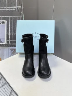 Alternative view of PRADA Boots & Booties Leather-Canvas (Black) EU35-41 C60202606032608149