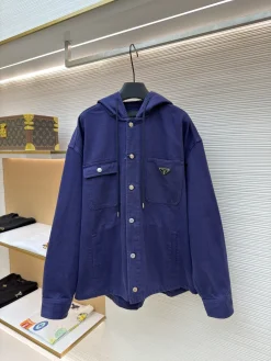 PRADA Coats & Jackets Cotton (Blue) S-XL C40202606130894149
