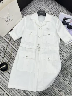 PRADA Coats & Jackets Cotton (White) SM C30202606010135139