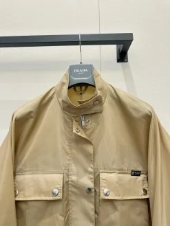 Alternative view of PRADA Coats & Jackets Nylon (Beige) S-L D05202606010461159