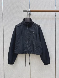 PRADA Coats & Jackets Polyamide (Black) S-M-L C25202606011683139