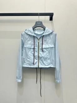 PRADA Coats & Jackets Polyamide (Light blue) SML C55202606010500149