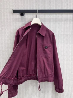 Alternative view of PRADA Coats & Jackets Polyester-Cotton (Purple) S-M-L C35202606011500139