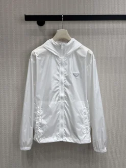 PRADA Coats & Jackets Polyester (White) S-M-L B0520260601173699