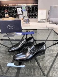 Alternative view of PRADA Flats & Loafers Leather (Black) EU39-44 E90202606033186209
