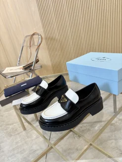 Alternative view of PRADA Flats & Loafers Leather (Black-White) EU34-41 B40202606032622109