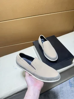 Alternative view of PRADA Flats & Loafers Leather-Suede (Beige-Grey-White) EU38-44 B10202606032610109