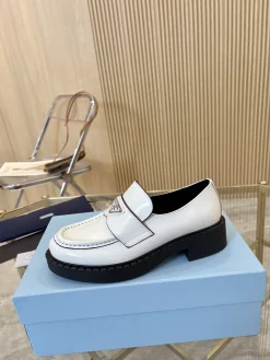 PRADA Flats & Loafers Leather (White-Black) EU34-41 B40202606032623109
