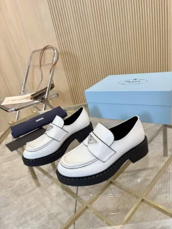 Alternative view of PRADA Flats & Loafers Leather (White-Black) EU34-41 B40202606032623109