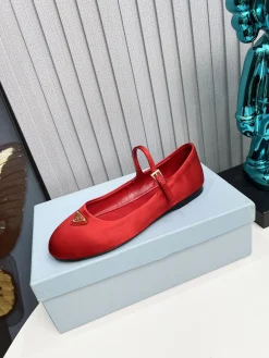 PRADA Flats & Loafers Satin (Red) EU35-39 B60202606033188119