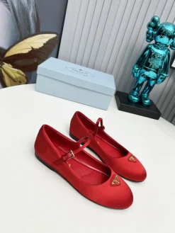 Alternative view of PRADA Flats & Loafers Satin (Red) EU35-39 B60202606033188119