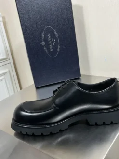 PRADA Formal Shoes Leather (Black) EU38-45 D20202606032731169