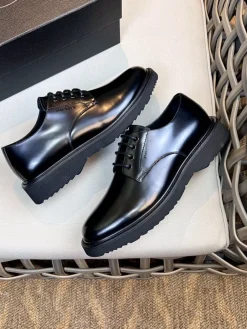 PRADA Formal Shoes Leather (Black) EU39-44 D10202606032718159