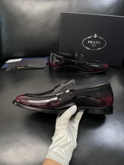 PRADA Formal Shoes Patent Leather (Black-Burgundy) EU38-47 D80202606032714179