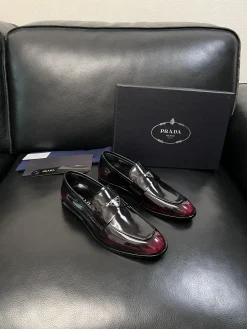 Alternative view of PRADA Formal Shoes Patent Leather (Black-Burgundy) EU38-47 D80202606032714179