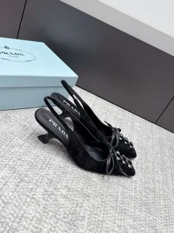 Alternative view of PRADA Pumps & Heels Suede (Black-Silver) EU35-39 B80202606033228129