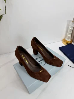 Alternative view of PRADA Pumps & Heels Suede (Brown) EU35-39 B60202606033232119