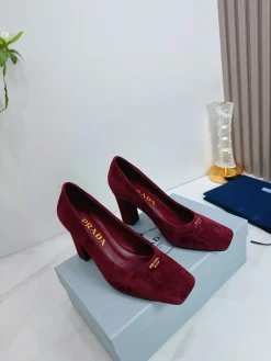 Alternative view of PRADA Pumps & Heels Suede (Burgundy) EU35-39 B60202606033233119