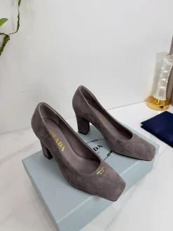 Alternative view of PRADA Pumps & Heels Suede (Gray) EU35-39 B60202606033234119