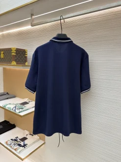Alternative view of PRADA Shirts & Polos Cotton (Navy Blue-White) 46-52 A4020260613051289