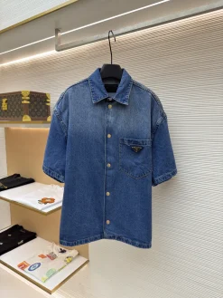 PRADA Shirts & Polos Denim (Blue) S-XL B35202606130006119