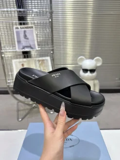 PRADA Slides & Slippers Leather (Black) EU35-40 B20202606032827109