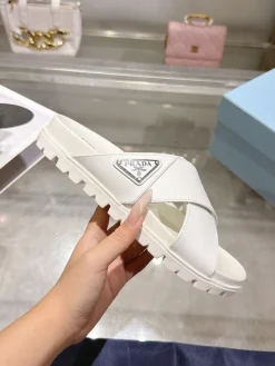 PRADA Slides & Slippers Leather (White) EU35-40 B10202606032838109