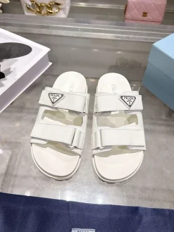 Alternative view of PRADA Slides & Slippers Leather (White) EU35-40 B20202606032835109