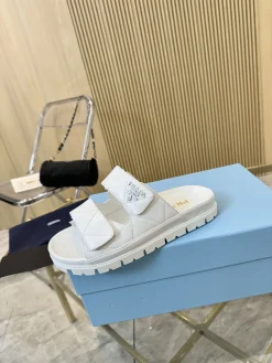 PRADA Slides & Slippers Leather (White) EU35-41 B30202606032839109