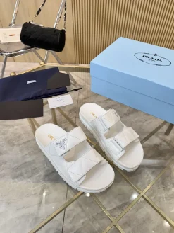 Alternative view of PRADA Slides & Slippers Leather (White) EU35-41 B30202606032839109