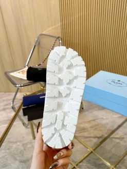 Alternative view of PRADA Slides & Slippers Leather (White-Gold) EU35-42 B20202606032840109