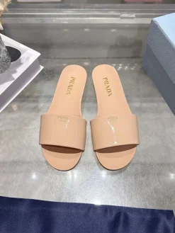 Alternative view of PRADA Slides & Slippers Patent Leather (Beige-Black) EU35-39 A8020260603285099